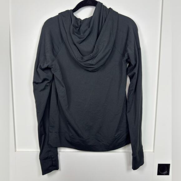 Outdoor Voices Black CloudKnit Stretch Jersey Hoodie Pullover Size Medium - Picture 6 of 8